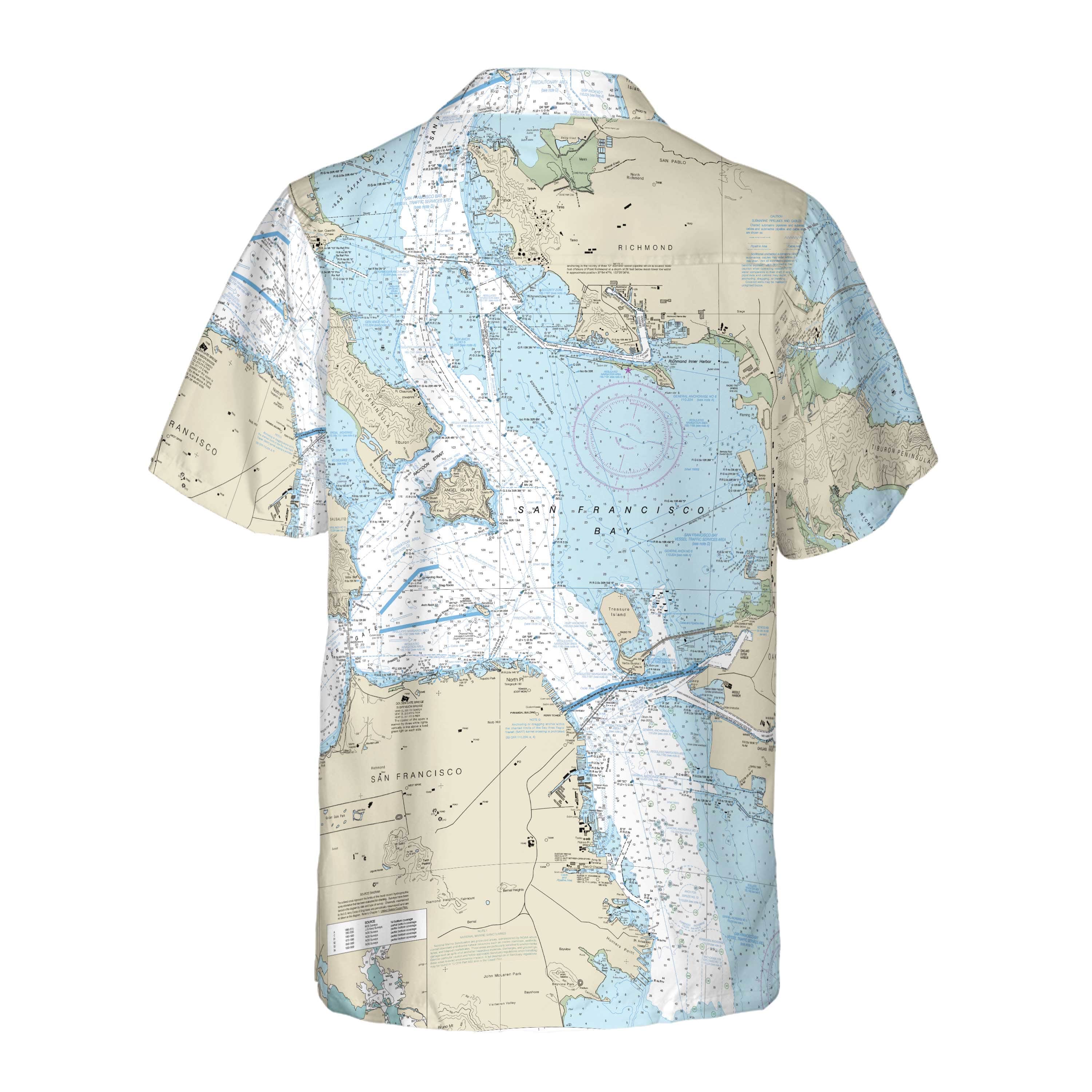 The San Francisco Bay Navigator Coconut Button Camp Shirt - Top Deck Gear