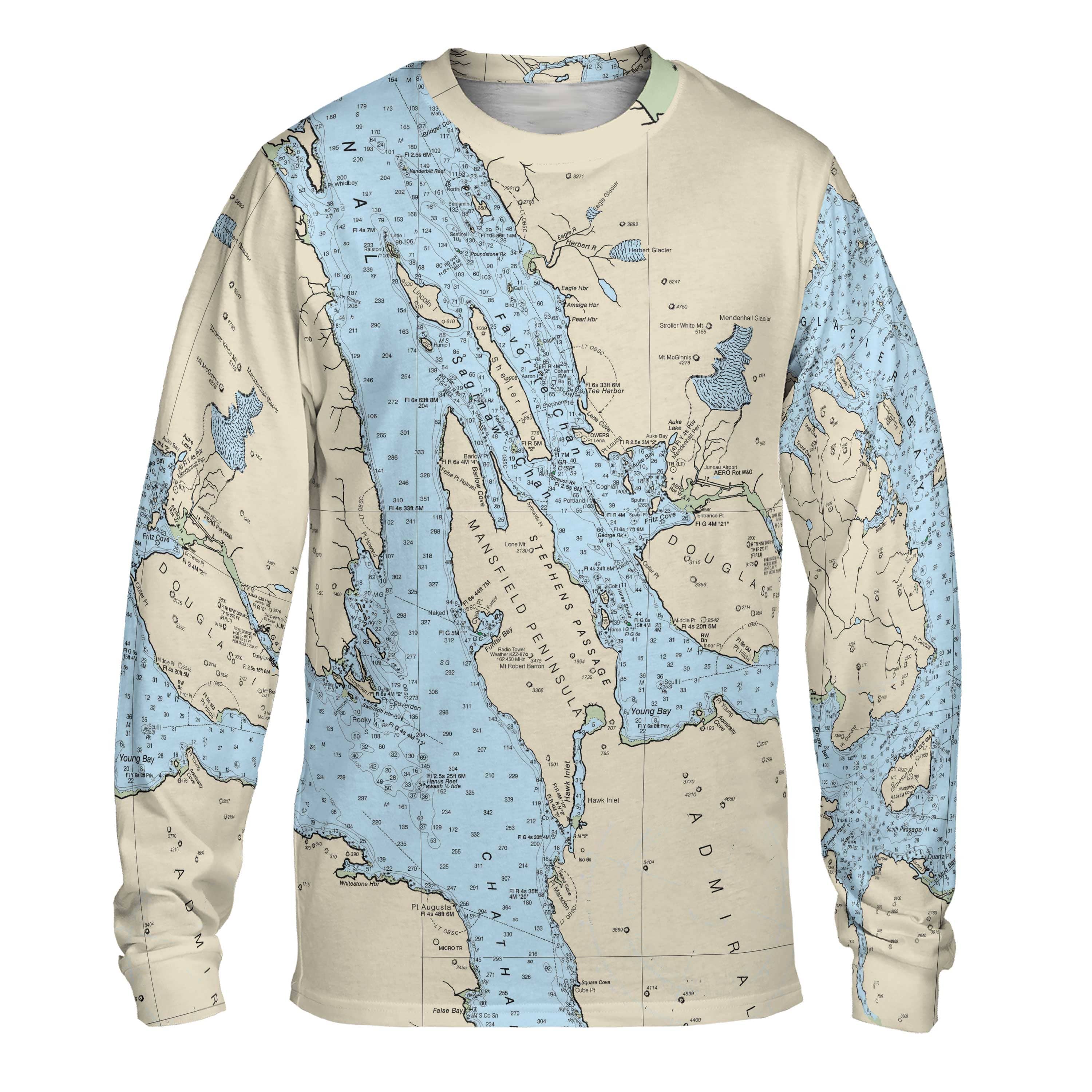 Glacier Map Long Sleeved T-Shirt