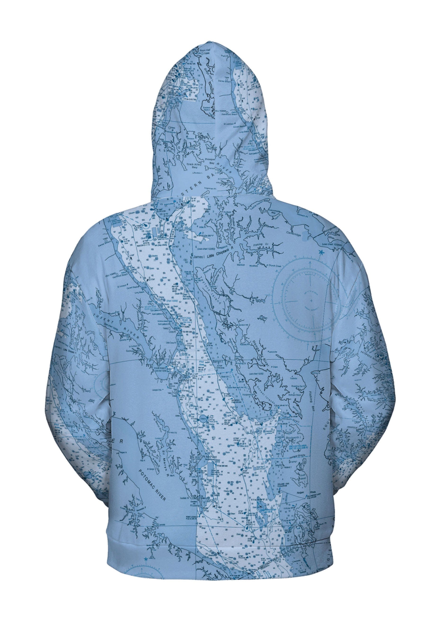 The Upper and Middle Chesapeake Bay Blues Lightweight Hoodie Sweatshirt