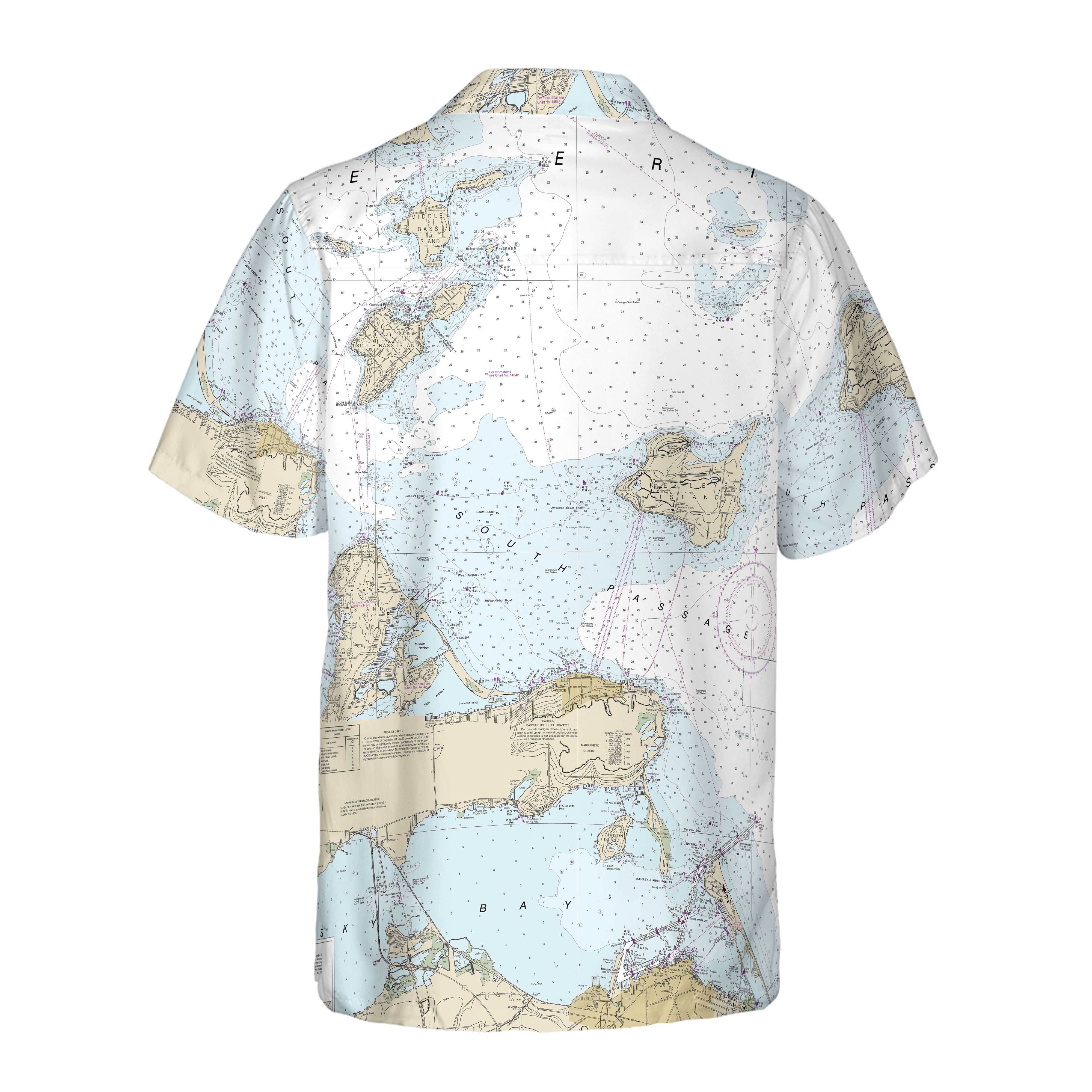 The Erie Islands South Passage Coconut Button Camp Shirt
