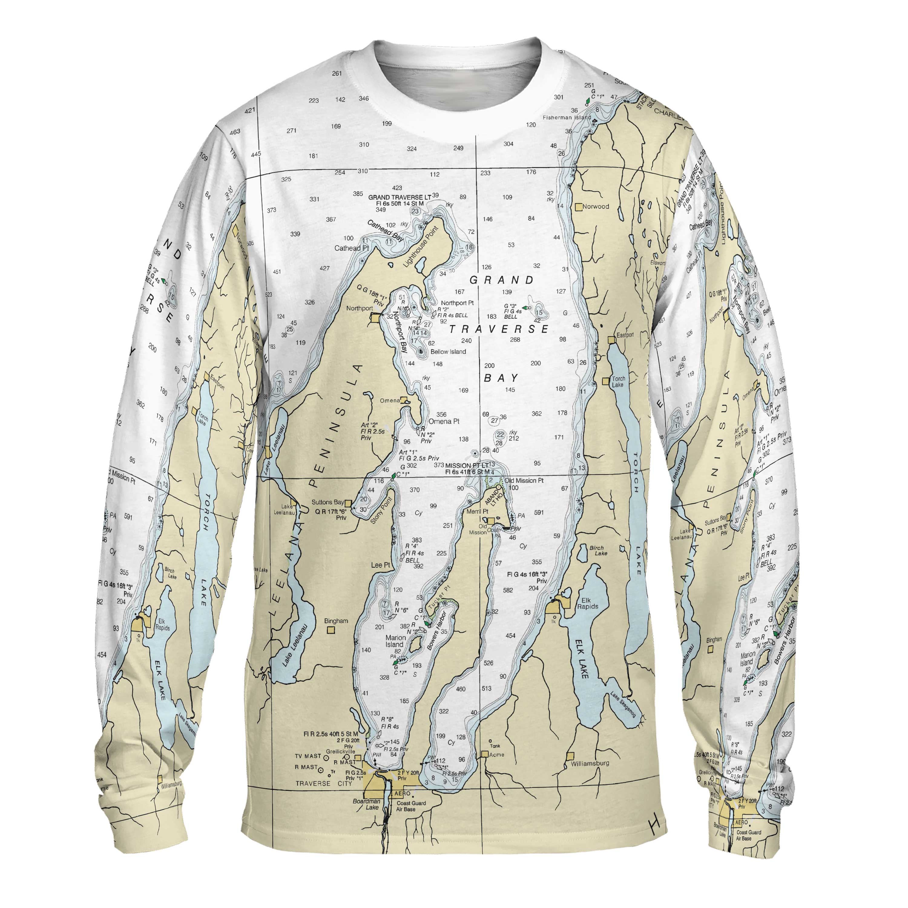 The Grand Traverse Bay Youth Long Sleeve Performance Tee