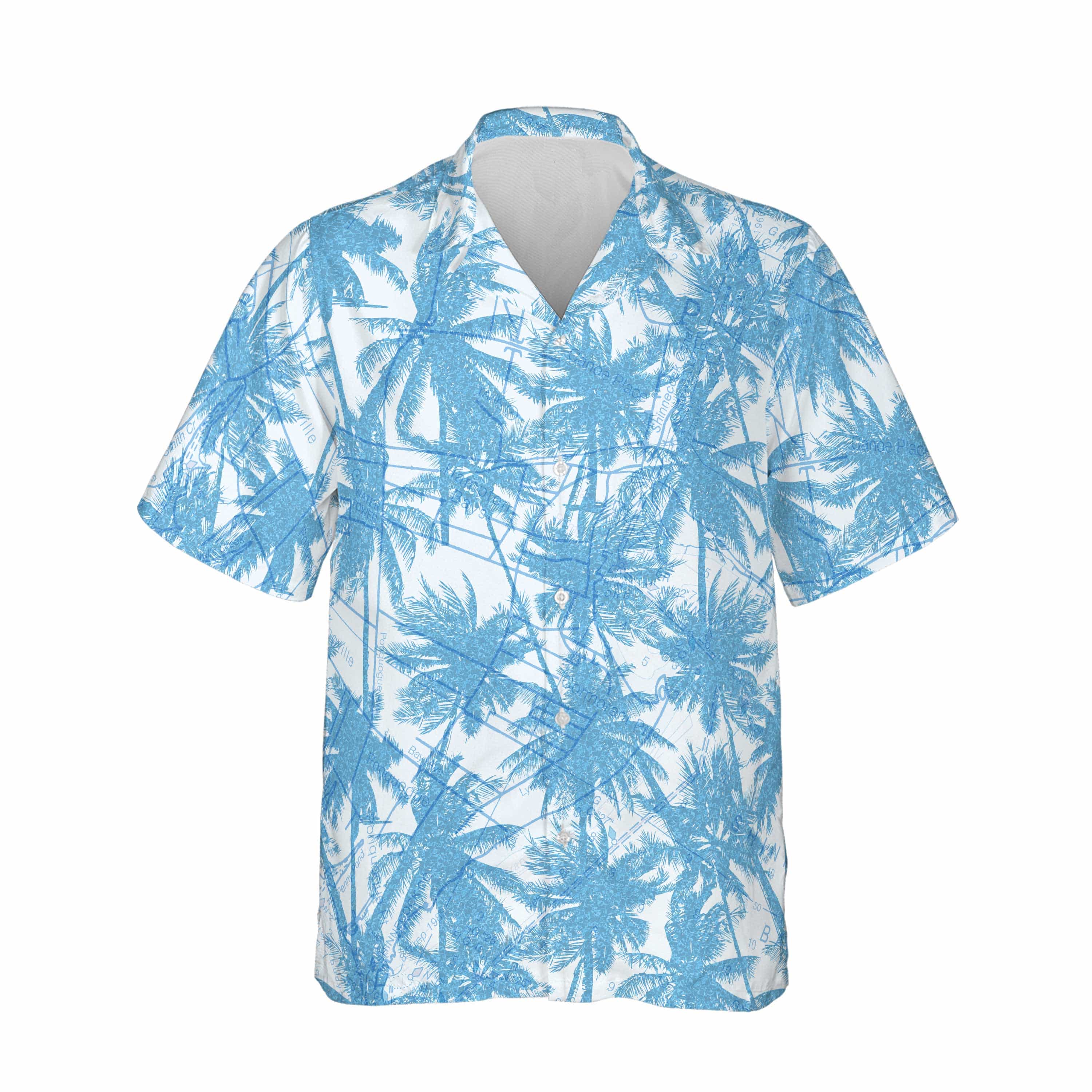 The Cool Blue Palms of Shinnecock Canal Camp Shirt