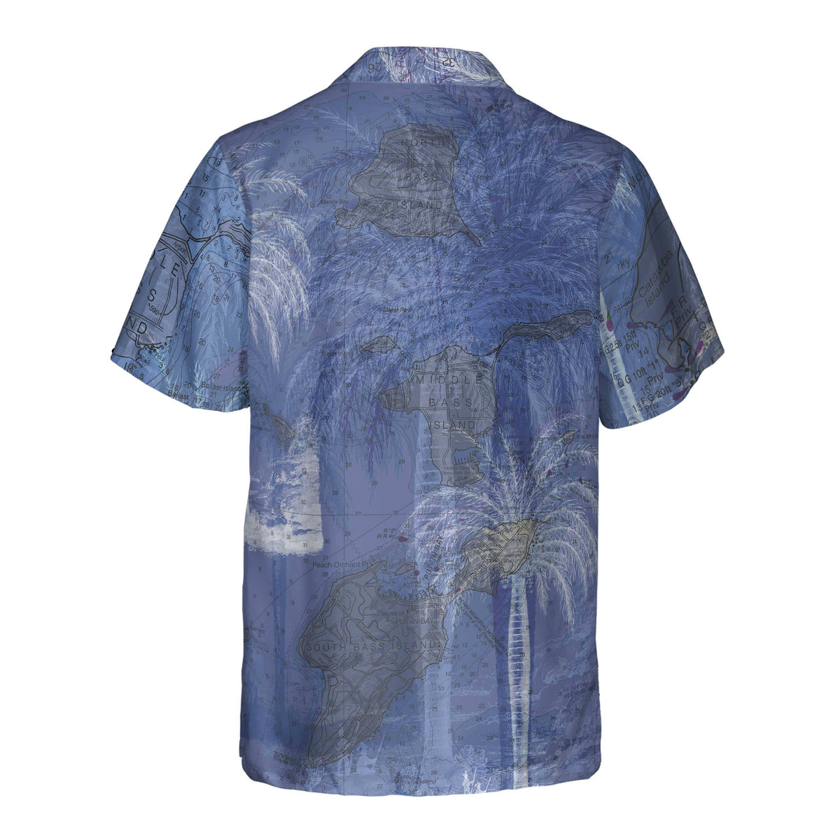 The Lake Erie Islands Soft Blue Palms Pocket Shirt - Top Deck Gear